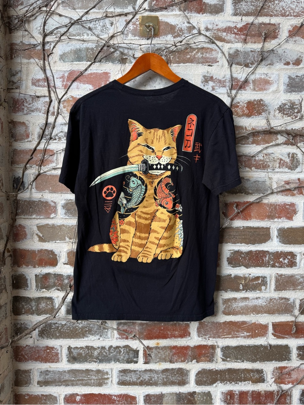 Threadless Catana Samurai Cat Tee Vincent Trinidad